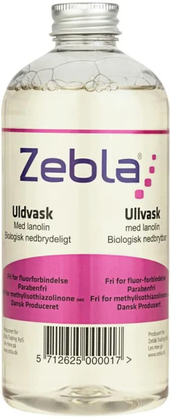 Zebla Uldvask med Lanolin uden Parfume< Tekstilpleje