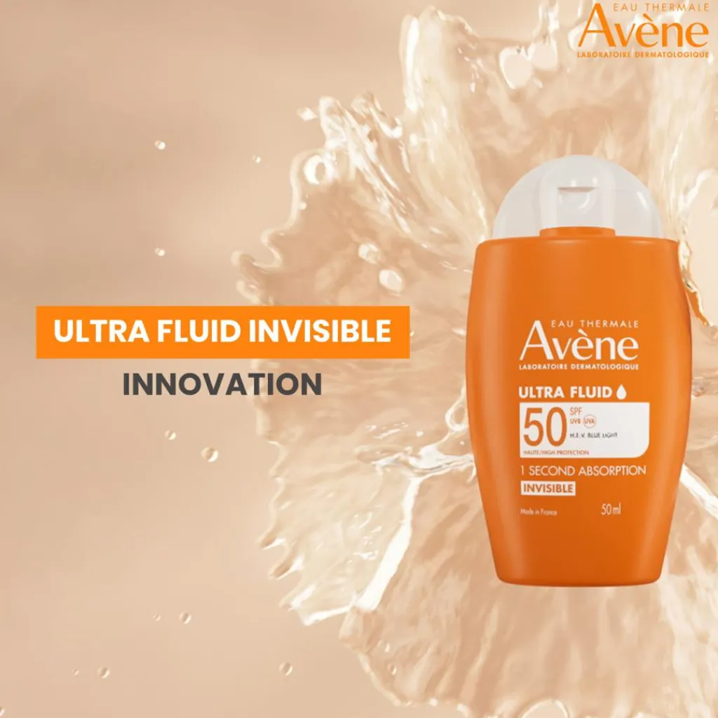 Avène Solcreme|Solpleje<Ultra Fluid Invisible SPF50 Face Suncare