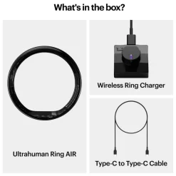Ultrahuman Ring Air Aster Black< Sports- & Pulsure|Sports- & Pulsure