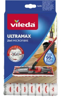 Vileda Rengøring<UltraMax Fladmoppe Refill 2i1 Microfiber
