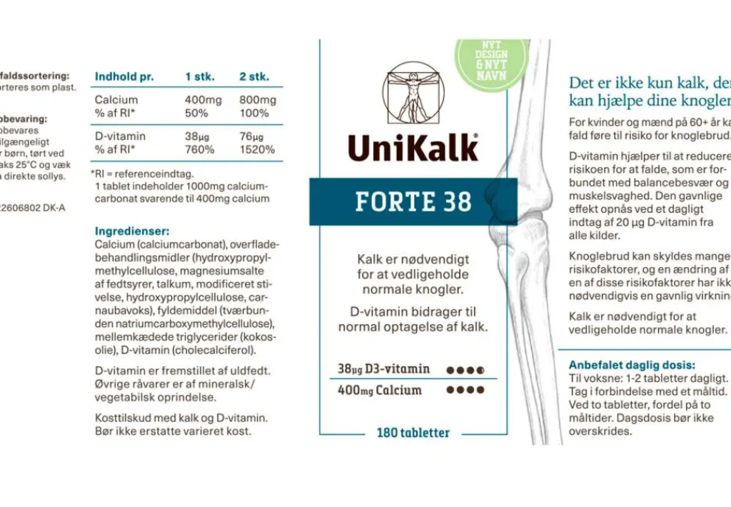 Unikalk Kalk|D-Vitamin>Forte 38