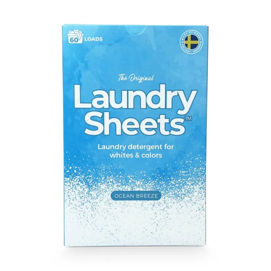 Laundry Sheets Vaskemiddel I ArkOcean Breeze< Tekstilpleje