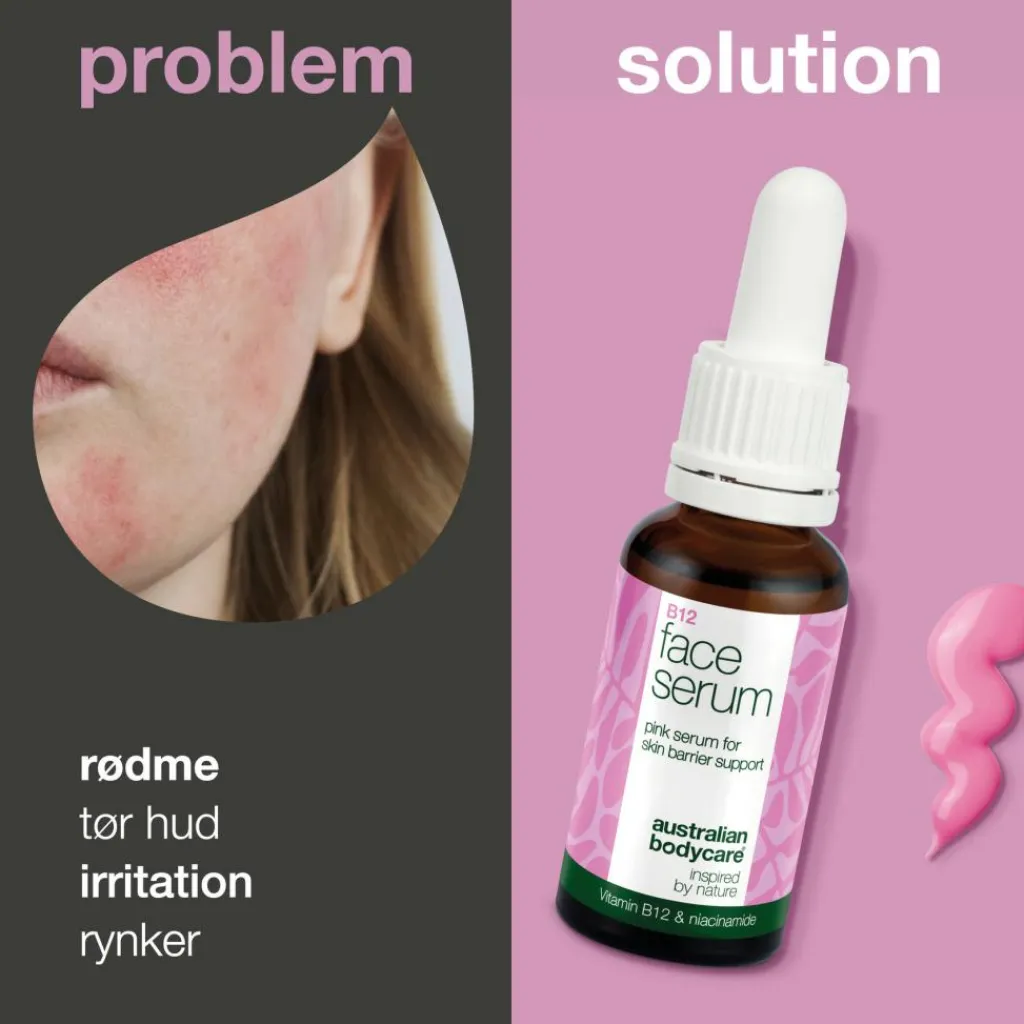 Australian Bodycare Serum>Vitamin B12 Pink Serum til styrke af Hudens Barriere