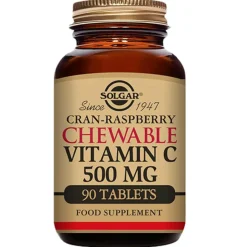 Solgar Vitamin C 500 mg Tranebær/Hindbær< C-Vitamin