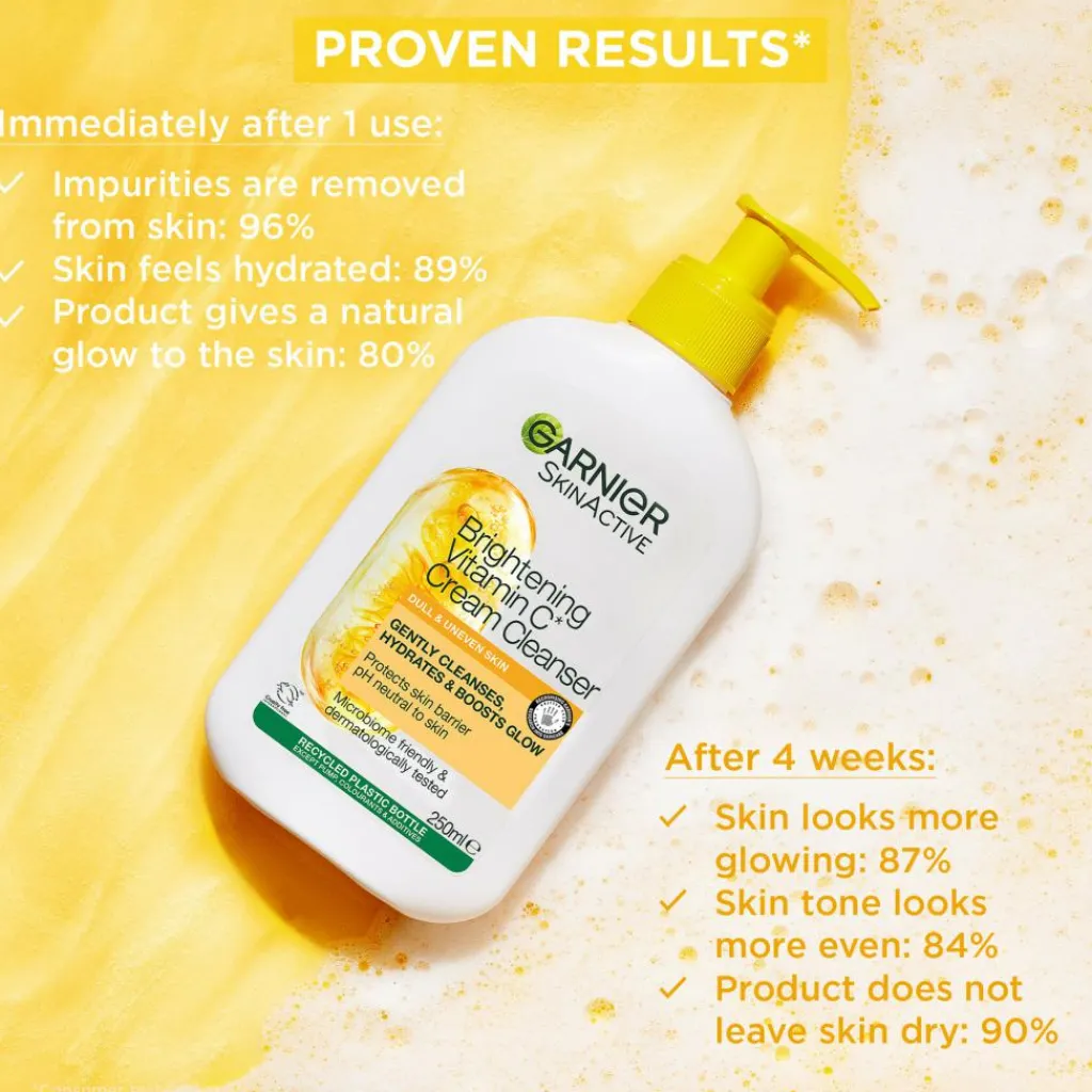 Garnier Ansigtspleje>Vitamin C+B17 Brightening Cream Rensegel