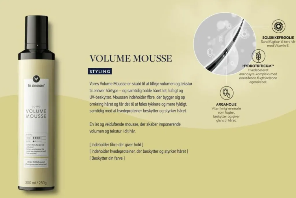 HH Simonsen Styling Mousse<Volume Mousse