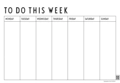 Design Letters Weekly Planner Papir< Indretning