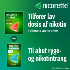 Nicorette® Whitemint 2 mg medicinsk tyggegummi< Nikotintyggegummi|Rygestop