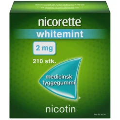 Nicorette® Whitemint 2 mg medicinsk tyggegummi< Nikotintyggegummi|Rygestop