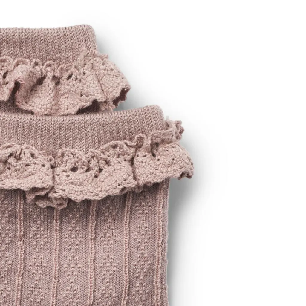 WHEAT Wool Lace Socks Nora 2-pak<Børn Børnetøj