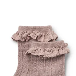 WHEAT Wool Lace Socks Nora 2-pak<Børn Børnetøj