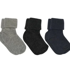 MPkids Børnetøj>Wool Rib Baby Socks - 3-Pack