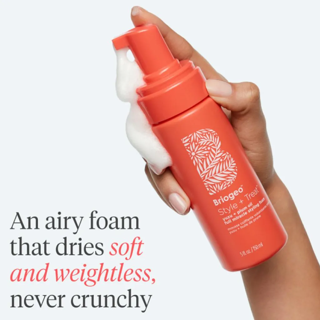 Briogeo Styling Mousse<Yuzu + Plum Oil Miracle Styling Foam