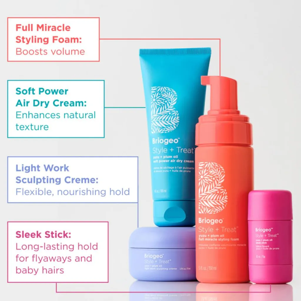 Briogeo Styling Mousse<Yuzu + Plum Oil Miracle Styling Foam