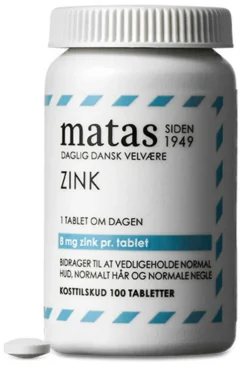 Matas Striber Hud, Hår & Negle|Zink<Zink 8 mg
